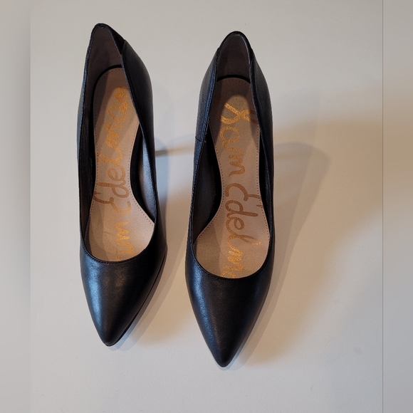 Sam Edelman black leather pumps 7.5 - Picture 3 of 5